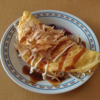 たこ焼粉で♪オムもやし